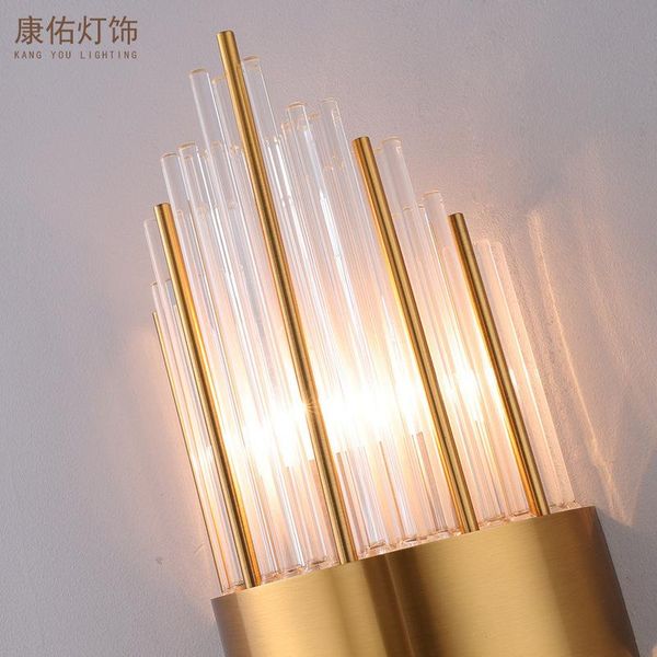 

wall lamp modern crystal gold sconce lights ac110v 220v fashion luxury lustre living room bedroom light fixtures
