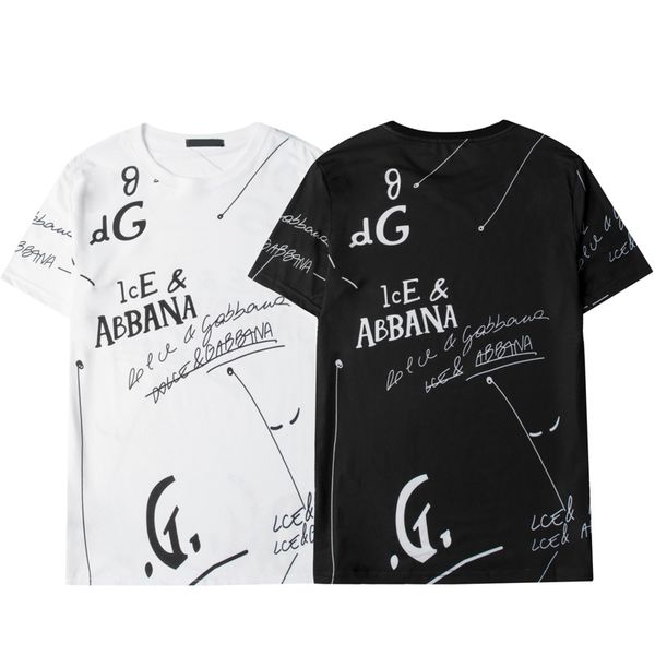 

summer mens t shirt casual man womens loose tees with letters print short sleeves fashion men shirts size m-3xl, White;black