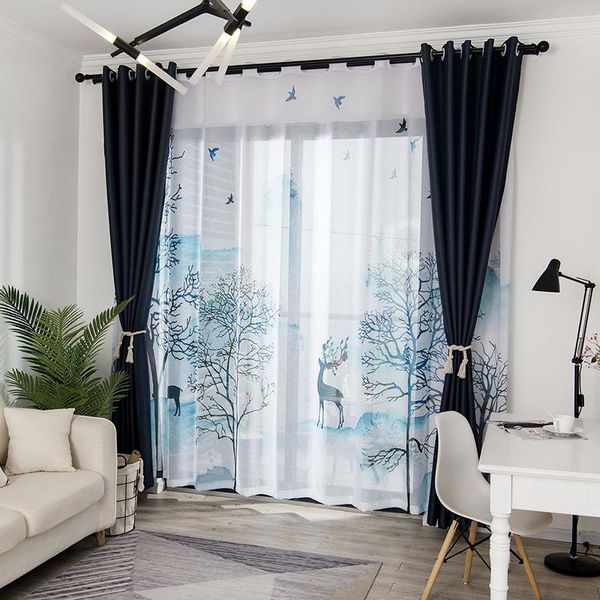 

pure color dark autumn elk shading curtains for living dining room bedroom. curtain & drapes