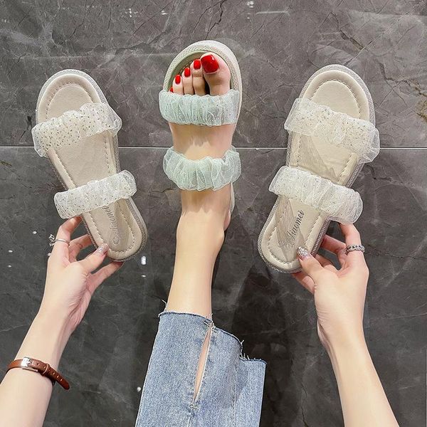 

slippers shoes soft slipers women slides fashion comfort 2021 flat luxury rubber pu rome basic casual female slid, Black