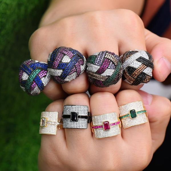 

cluster rings missvikki luxury ring combination stackable mix match fingers for women wedding anniversary holiday party accessories, Golden;silver