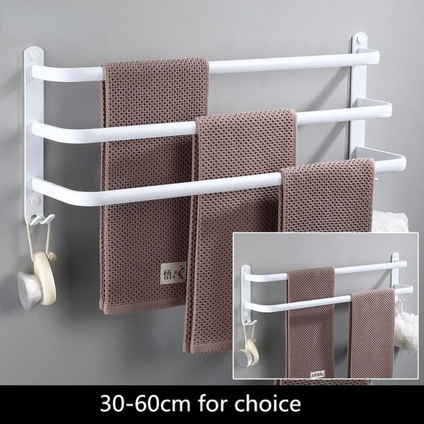 

towel racks hanger wall mounted 30-50 cm rack bathroom bars aluminum black bar rail white holder