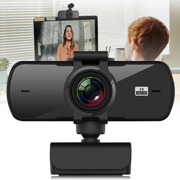 

webcams hd webcam 2k auto focus usb web camera with microphone lapdeskfor office meeting video live streaming