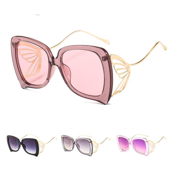 

fashion elegant luxury butterfly sunglasses for women brand design classic retro personality alloy ladies sun glasses 2021, Silver