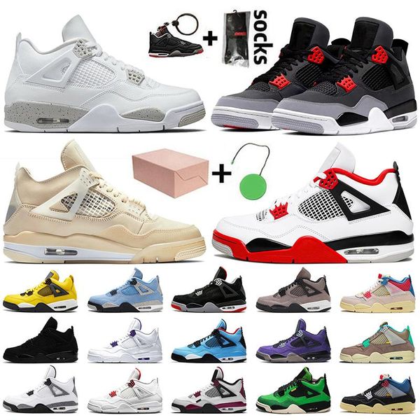

2021 with box womens mens jumpman 4 basketball shoes 4s white oreo sail infrared fire red travis taupe haze university blue bred trainers bl