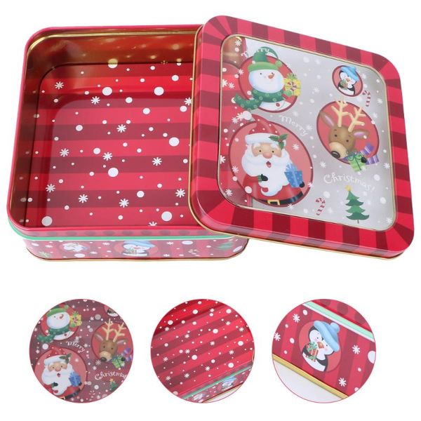 

gift wrap 1pc square tinplate candy box packing christmas baking wrapping
