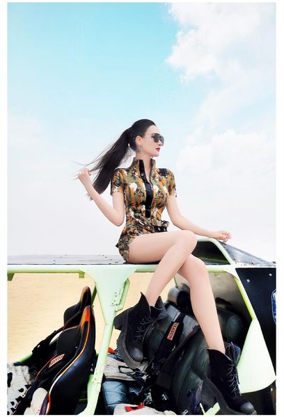 

women's tracksuits summer fashion casual brand female women girls short sleeve camouflage suits sets clothing, Gray