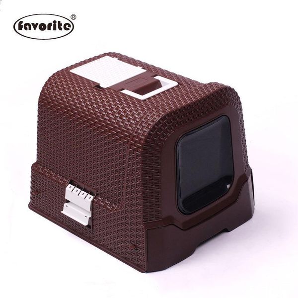 

cat carriers,crates & houses pet fully enclosed toilet, litter basin large space potty
