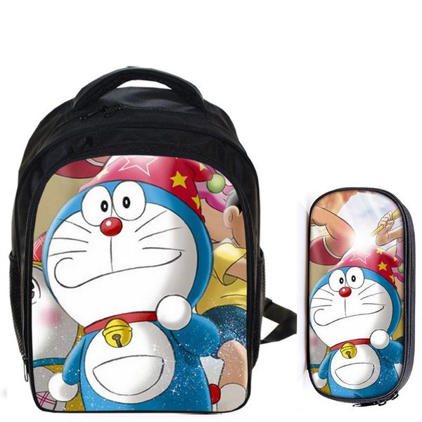 

backpack 13 inch doraemon children cartoon backpacks boys girls schoolbag for kindergarten daily kids bookbag