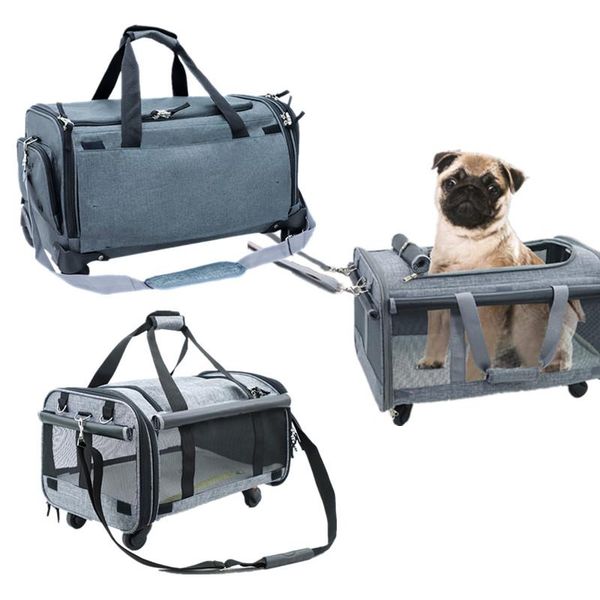 

dog car seat covers stroller carrier bag cat small transport backpack detachable universal wheel pet carrying box folding travel