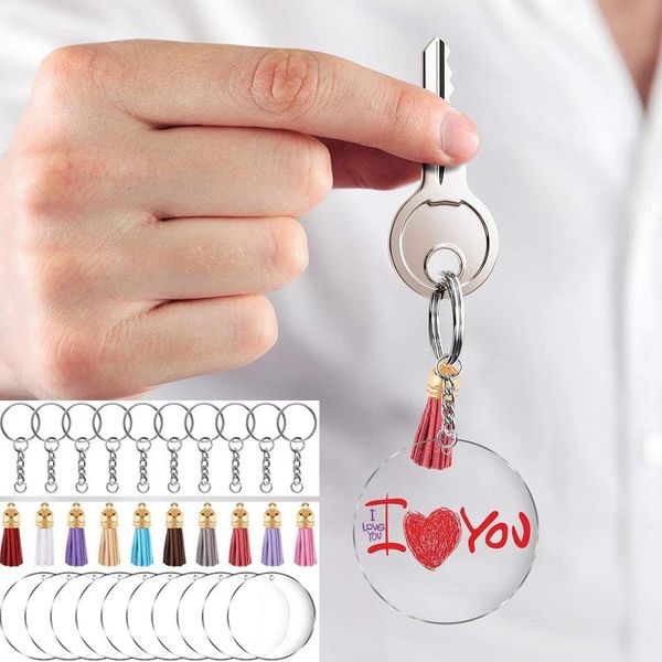 

keychains 200pcs tassel key chain pendant coloeful pu leather tassels car ring fringe jewelry trinket, Silver