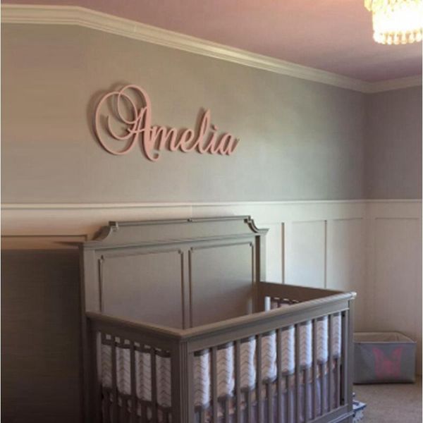 

custom personalized wooden name sign katie font letters baby plaque painted nursery decor wo other event & party supplies