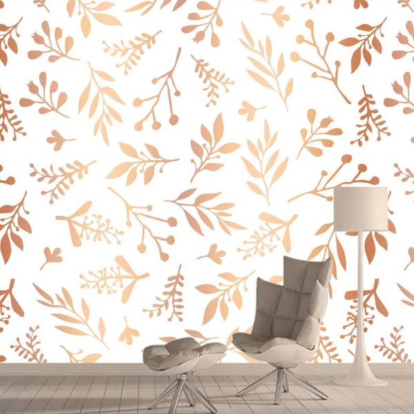 

wallpapers custom mural wallpaper 3d leaf nature watercolor po wall painting wedding house living room romantic home decor papers