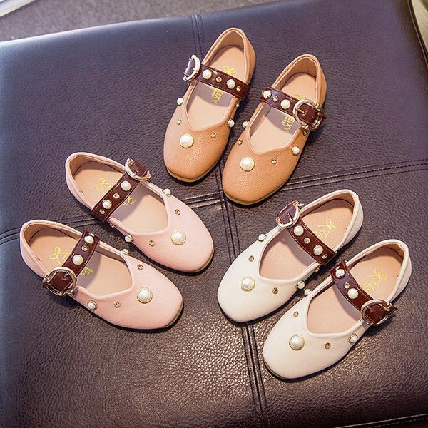 

first walkers 2021 autumn girls doudou leather shoes money little girl princess shoese tide single middle big tong student baby moccasins