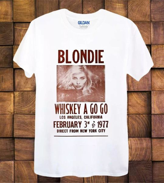

blondie whiskey go go t shirt poster vintage ladies / tee 5, White;black