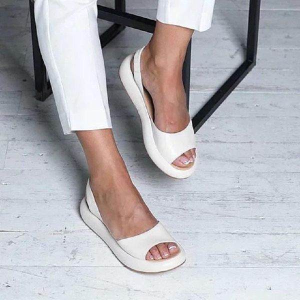 

summer sales in europe and the united states fashion muffin heel sandals fish mouth large soft rome shoes, Black