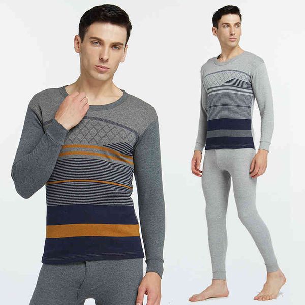 

men's warm cotton large underwear, round neck, et, long suit, big sale, Black;white