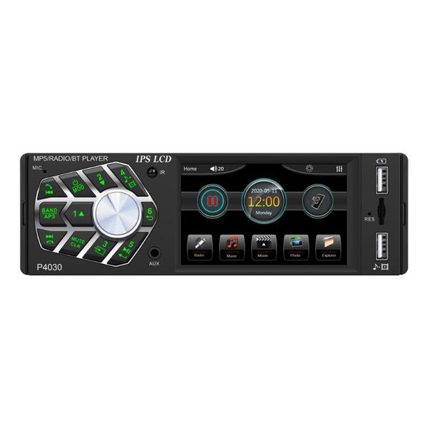 

player p4030 single dincar stereo multimedia video 3.8 inch ips display bluetooth usb tf aux-in fm radio receiver car dvd