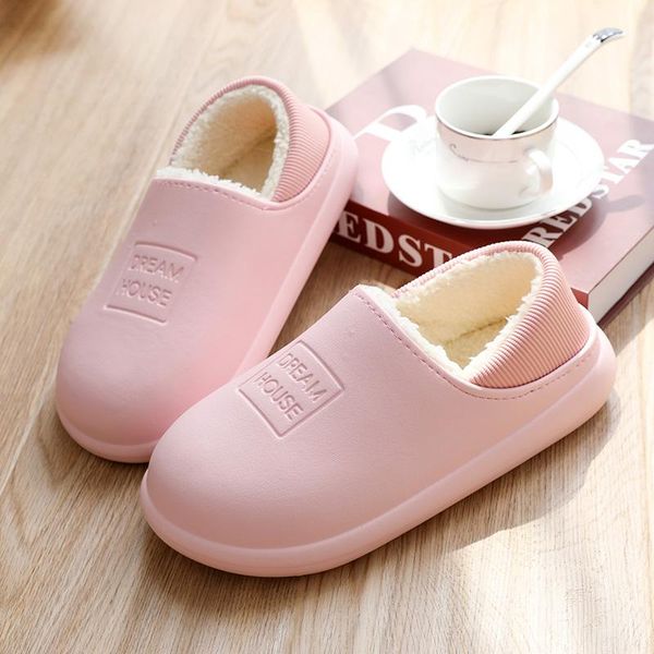 

women slippers house winter flats couple slip on plush warm female fluffy footwear indoor non woman shoes home ladies, Black
