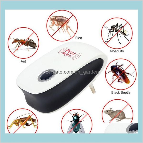 Articoli vari per la casa Giardino domestico Repellente ad ultrasuoni Controllo elettronico Rifiuto dei parassiti Repellente per topi Ratto Anti roditore Scarafaggio Casa Mosq