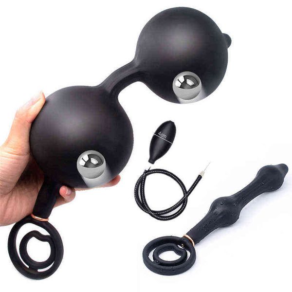 Analspielzeug Riesiger aufblasbarer Vibrator für Erwachsene G-Punkt-Stimulator Dilatator Großer Dildo-Plug Homosexuelles Sexspielzeug Männer Prostata-Massagegerät 1125