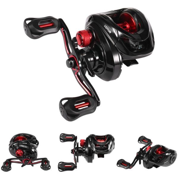 

baitcasting fishing reel 9+1bb 7.2:1 baitcast magnetic and centrifugal dual brake carp with spool reels
