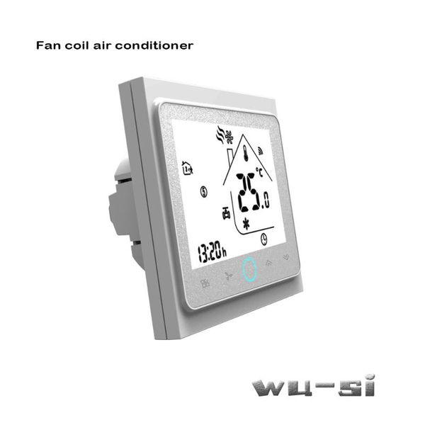 

smart home control air-conditioning fan coil thermostat 2pipe / 4pipe, 95-240vac
