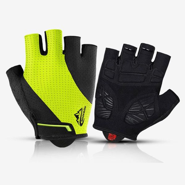 

cycling gloves anti- sports half finger anti-slip anti-sweat men women glove breathable bicycle, Black