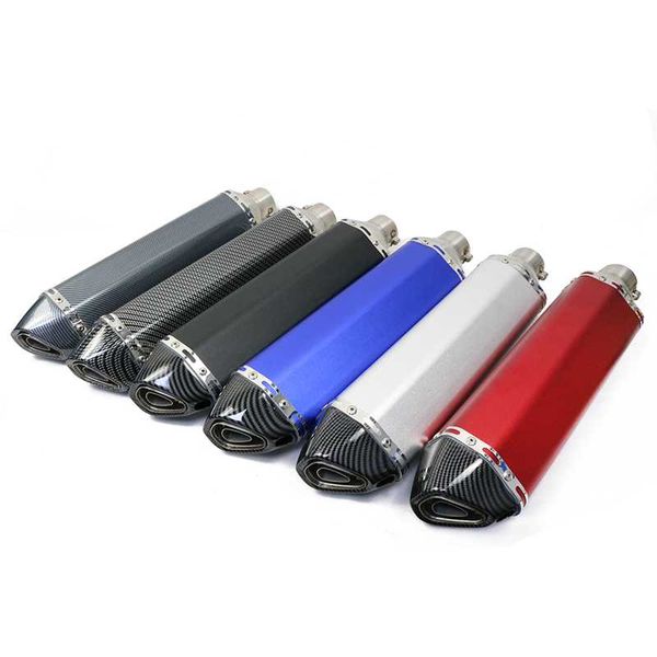 

motorcycle exhaust system slip on 470mm universal pipe escape moto muffler removable db killer 51mm for street bike scooter tip