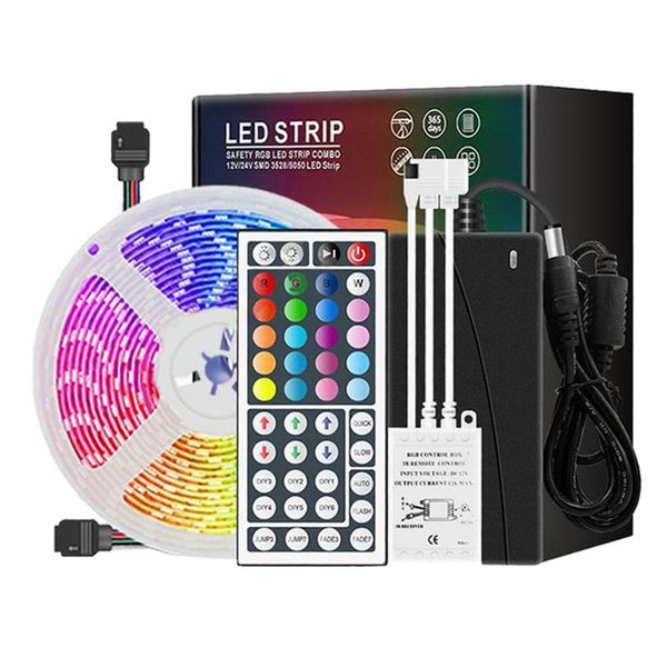 

strips 5m 10m wifi led strip light rgb waterproof dc12v string diode flexible ribbon contoller eu/us plug
