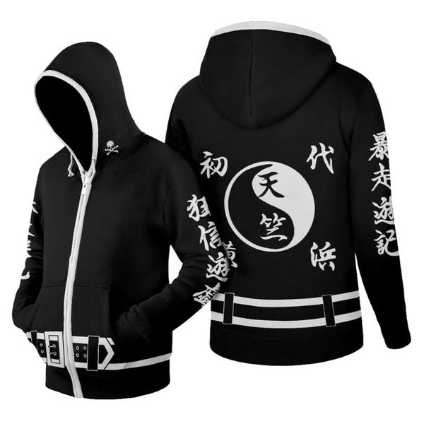 

men's hoodies & sweatshirts drop tokyo revengers senju kawaragi brahman rindou haitani cosplay hoodie 3d hooded sweatshirt men women zi, Black