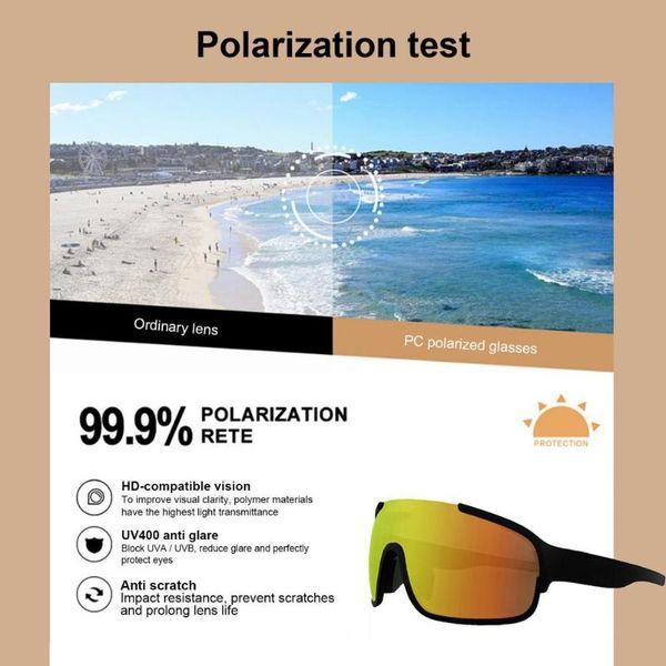 

outdoor eyewear lightweight 1 set useful uv protection sports cycling sunglasses multi-color glasses polarized light for