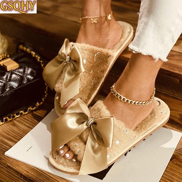 

women indoor casual shoe woman fashion slippers open toe warm plush ladies shoes soft bottom female comfort footwear 2021, Black