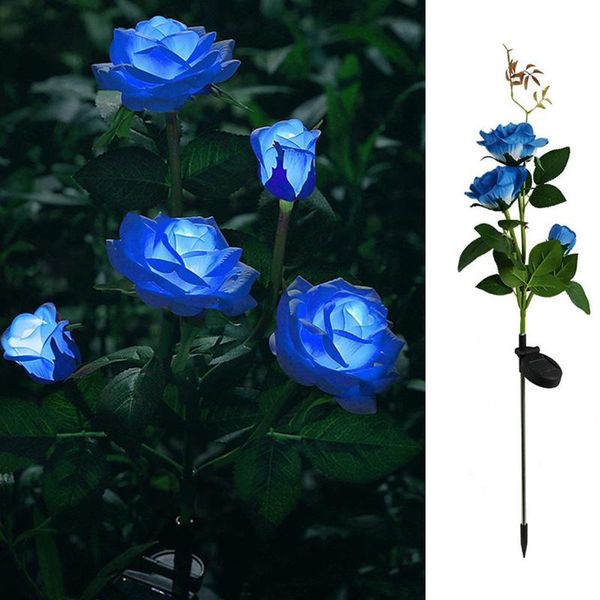 

solar lamps light rose flower waterproof garden landscape lamp outdoor lawn home decorative outdoors night lights