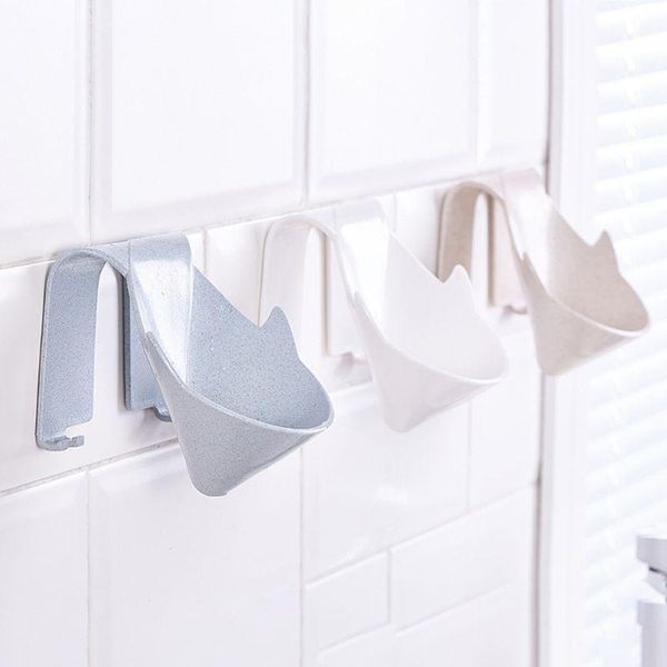 

creative multifunctional punch-soap box bathroom drain holder wall hanging rack tool dishes