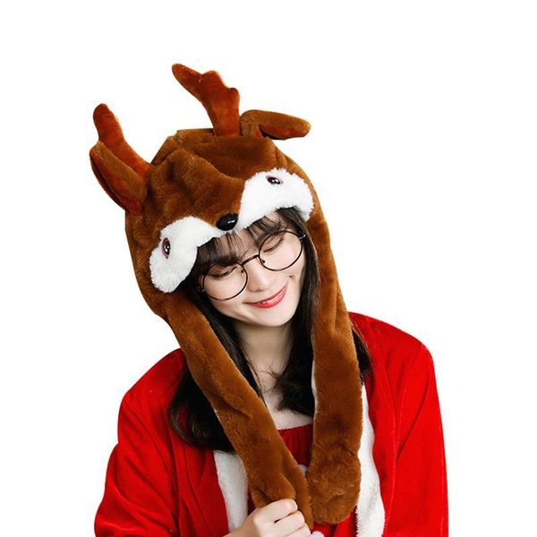 

other event & party supplies cartoon plush moving elk ears hat christmas costume funny long cute animal gift santa claus cap for kids adults