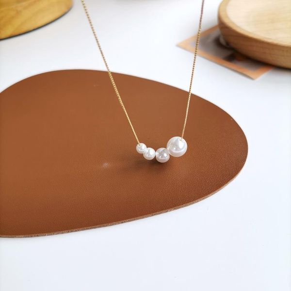 

chains wholesale korean fashion vintage baroque pearls pendants women necklace, Silver