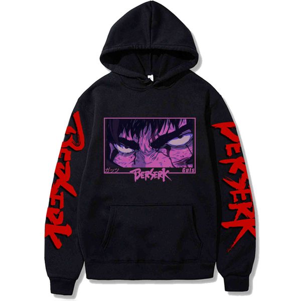 

japan anime berserk harajuku guts ey ga hoodi gothic winter pullover fashion long sve men black sweatshirt