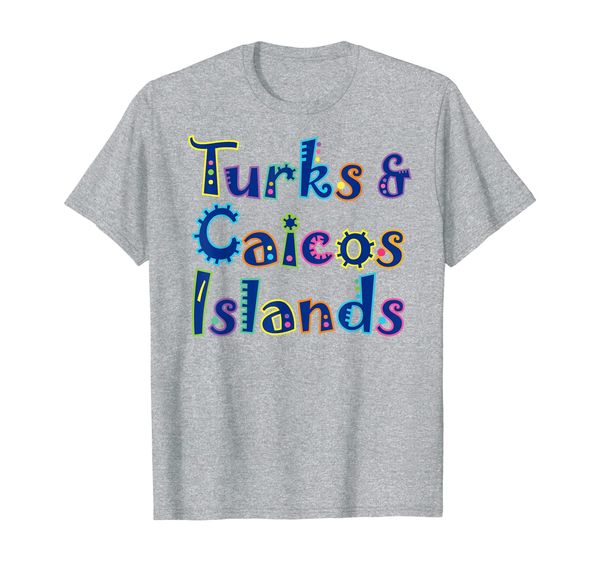 

turks and caicos islands souvenir t-shirt, White;black