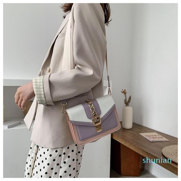 

strap chain lady pu bag panelled um5l color crossbody leather sling for women 2021 messenger wide fashion shoulder smike