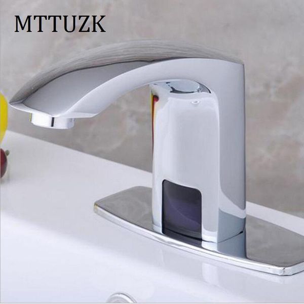 

bathroom sink faucets mttuzk brass sensor faucet deck mounted automatic water saving basin tap dc6v&ac220v torneira