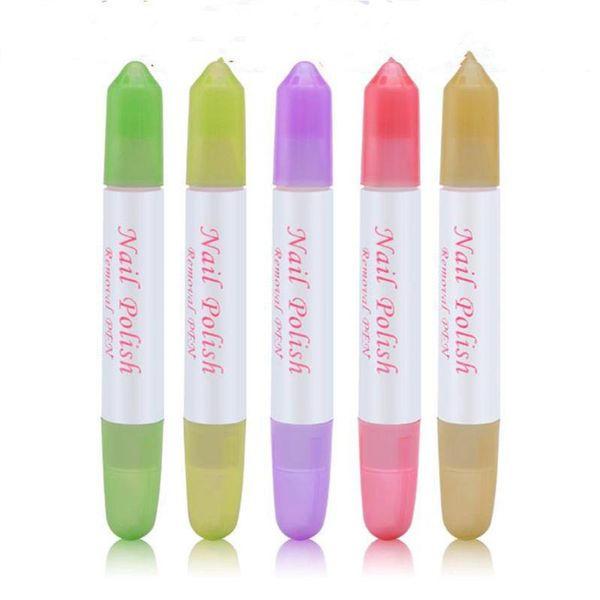 

nail brushes random color art corrector pen brush remove mistakes + 3 tips manicure tools polish cleaner erase, Yellow