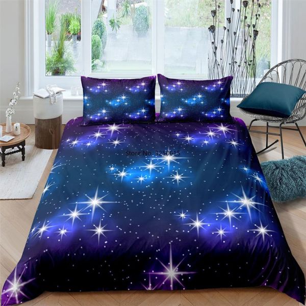 

bedding sets twinkling stars set 3d printed comforter duvet cover quilt 2/3 pcs single twin double full  king size