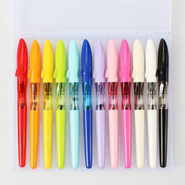 

jinhao swan cap colorful wholesale fountain pen with case set ef/f/bent nib student office & school supplies pens