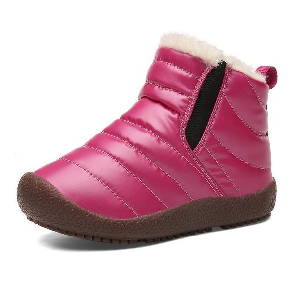 

winter children shoes leather waterproof boots for brand girls boys rubber fashion sneakers baby snow boot, Black;grey