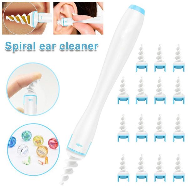 

electric nose & ear trimmers wax removal tool soft silicone spiral earwax with 16 replacement heads ears cleaner plugs spirals care