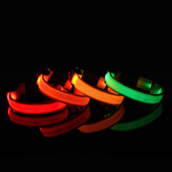 

pet dog cat products adjustable usb chargable illuminate collar collars & leashes