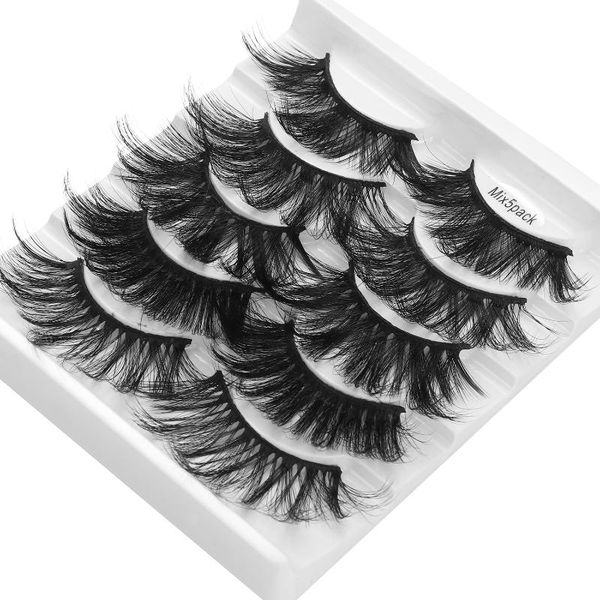 

pairs 25mm faux mink lashes fluffy thick dramatic long false eye messy fake eyelash extension women makeup tools eyelashes
