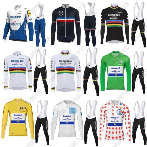 

winter quick step cycling jersey set world clothing men's bike suit maillot cyclisme ropa ciclismo fietskleding racing sets, Black;blue
