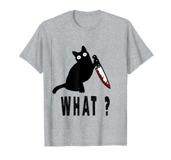 

Cat What Funny Black Cat Shirt, Murderous Cat With Knife T-Shirt, Mainly pictures